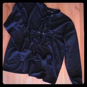 Black long-sleeve shirt